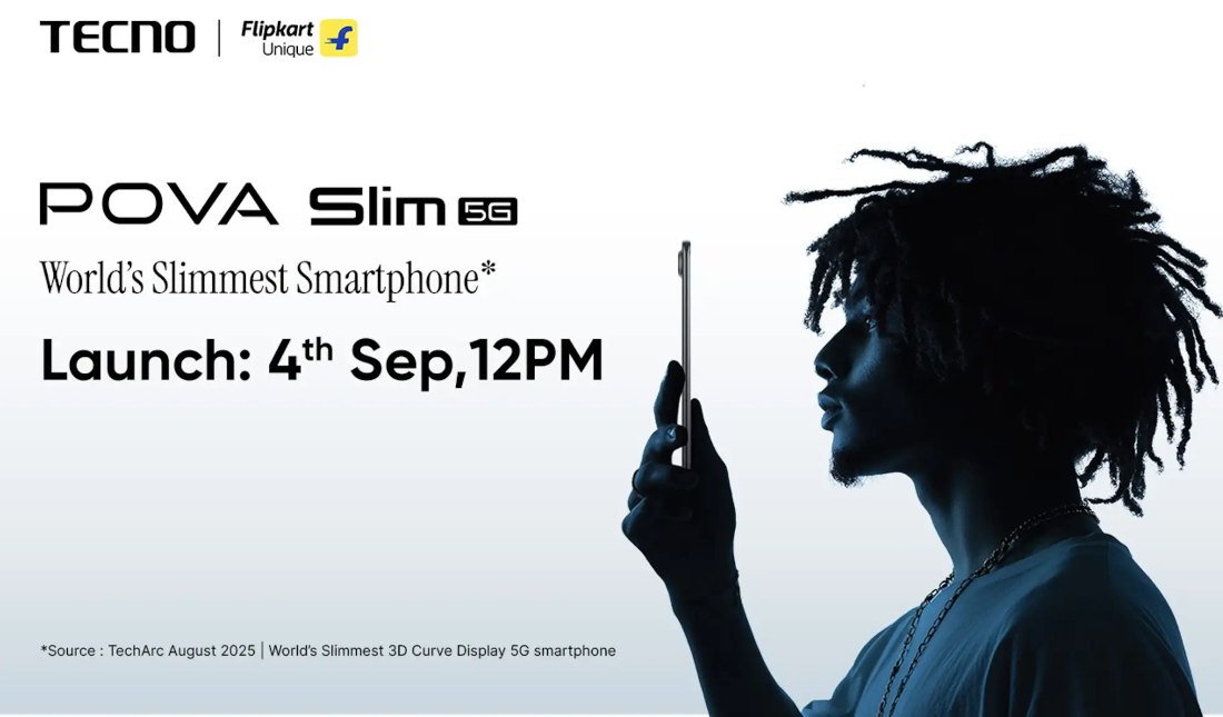 Tecno trình làng Pova Slim 5G: "Smartphone mỏng nhất thế giới" pin 5.200mAh - Techlade