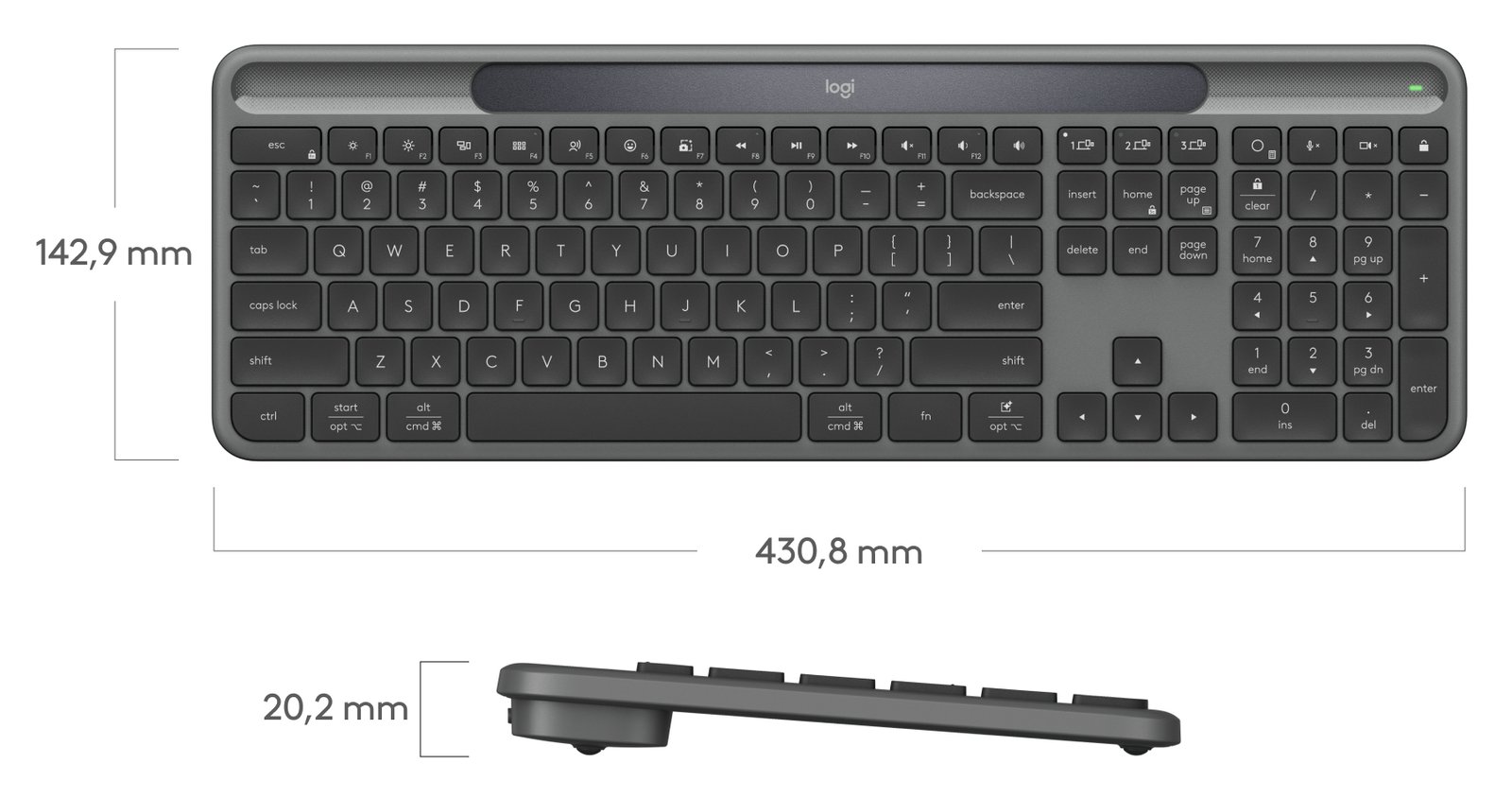 Logitech Signature Slim Solar Plus: Bàn phím không dây năng lượng mặt trời - Techlade
